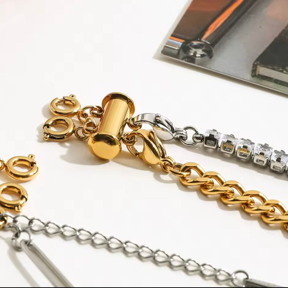 3-Strands Necklace Layer Button