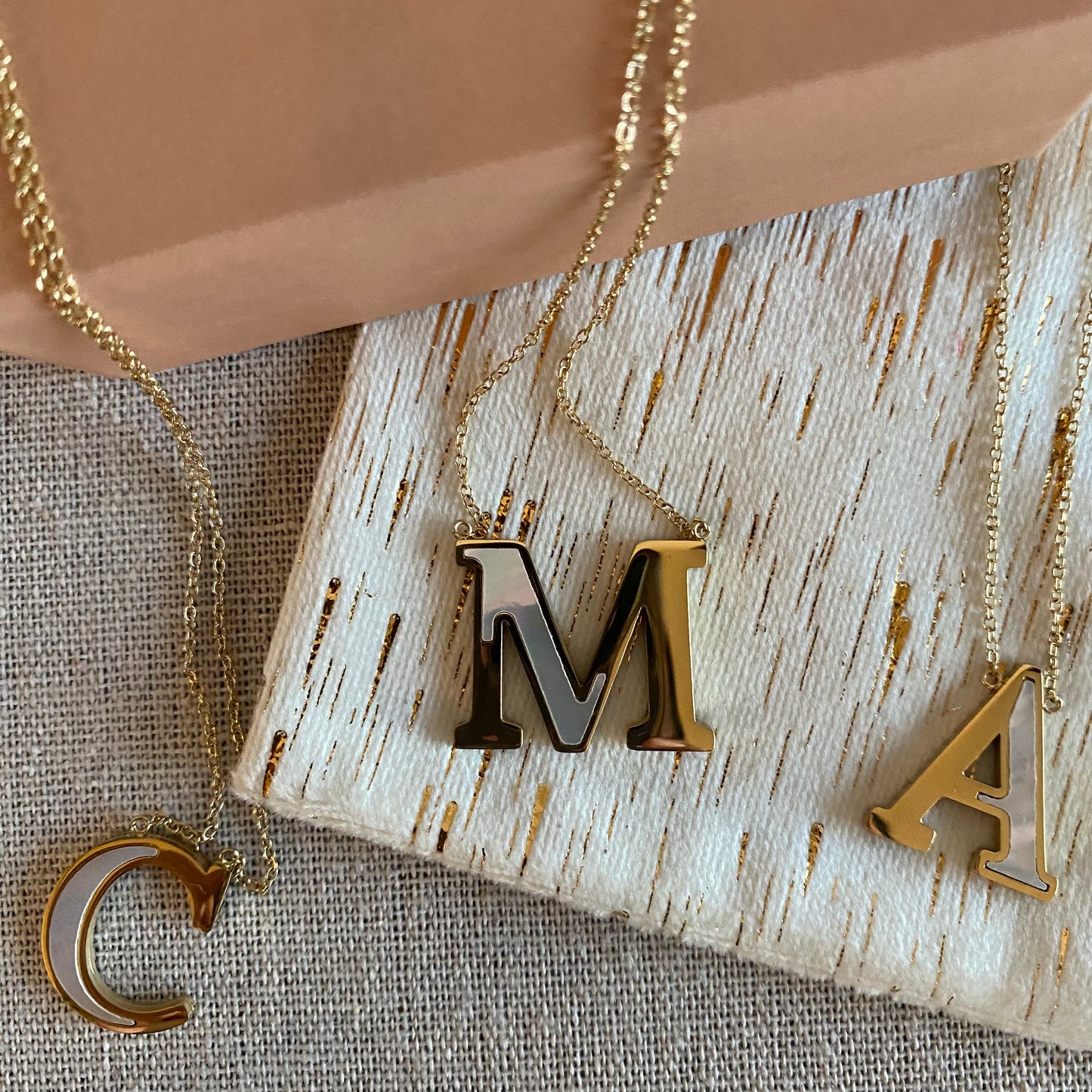 Gold & Pearl Initial