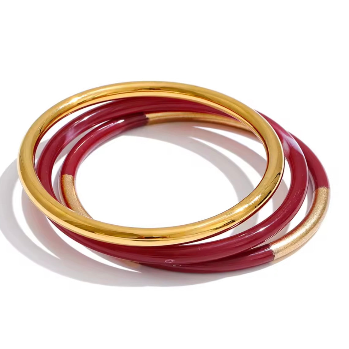 Celeste Gold- Red Bangles