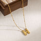 Bubble initial necklace