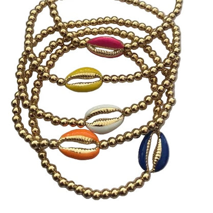 Seashell bracelet blue