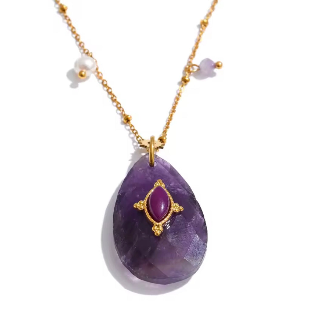 Gaia Stone Drop Necklace