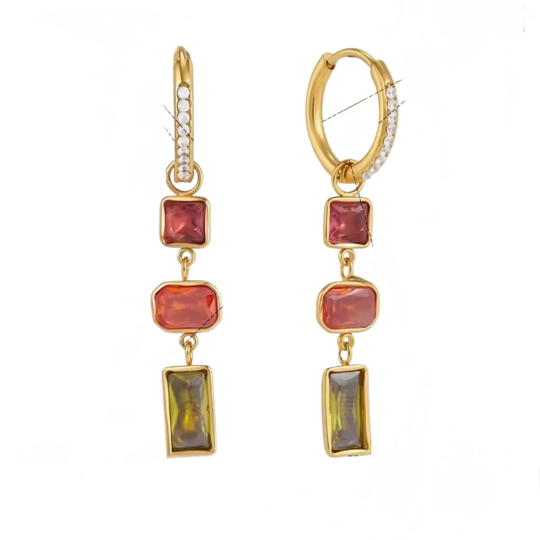 Aurora Prism Cuff Earrings
