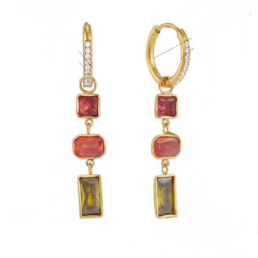 Aurora Prism Cuff Earrings