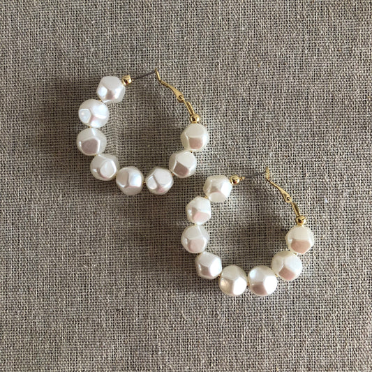 pearl hoops