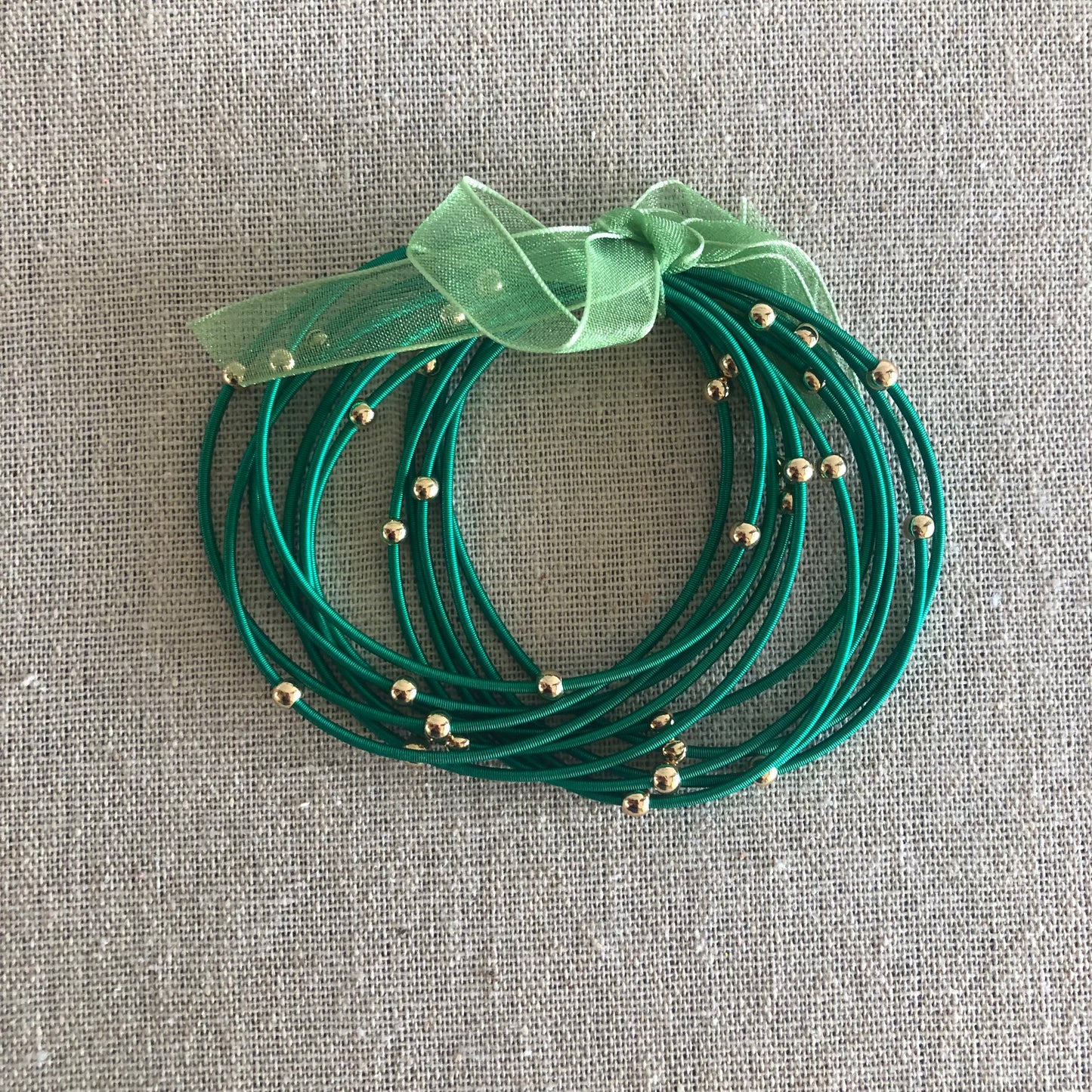 Spring-wire bracelets