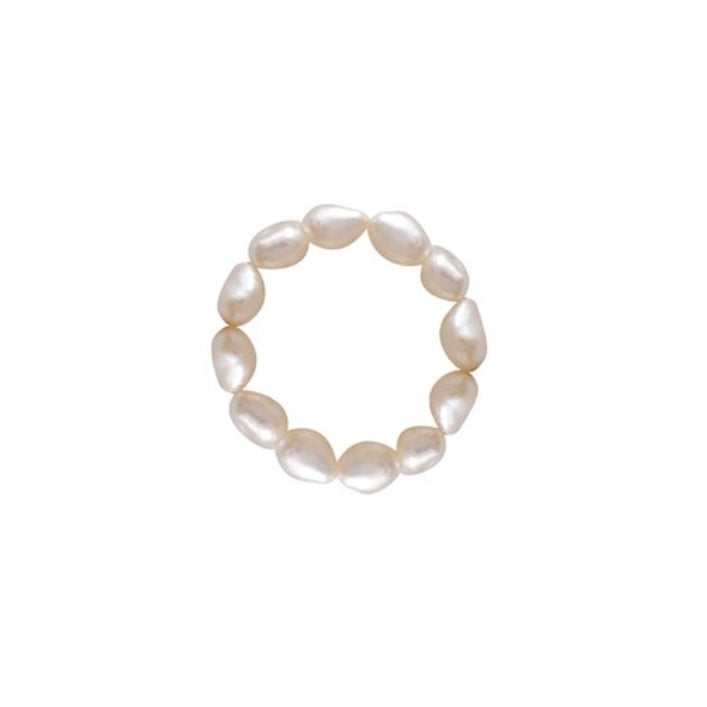 Elastic Pearl Stackable Ring