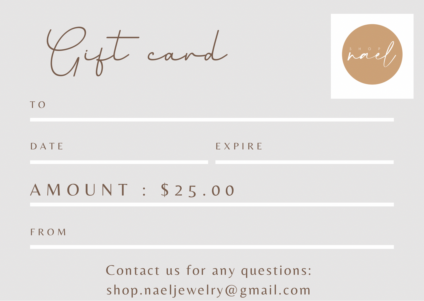 shopnael gift card