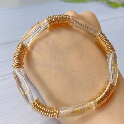 Bamboo Bead Stackable Bracelet