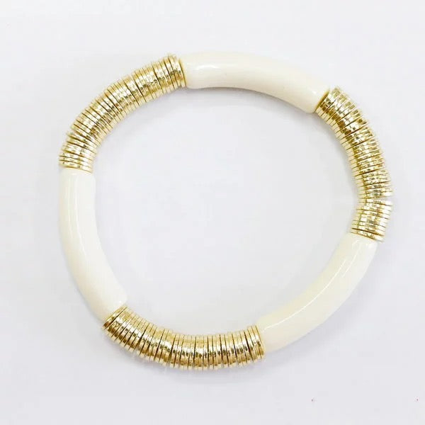 Bamboo Bead Stackable Bracelet