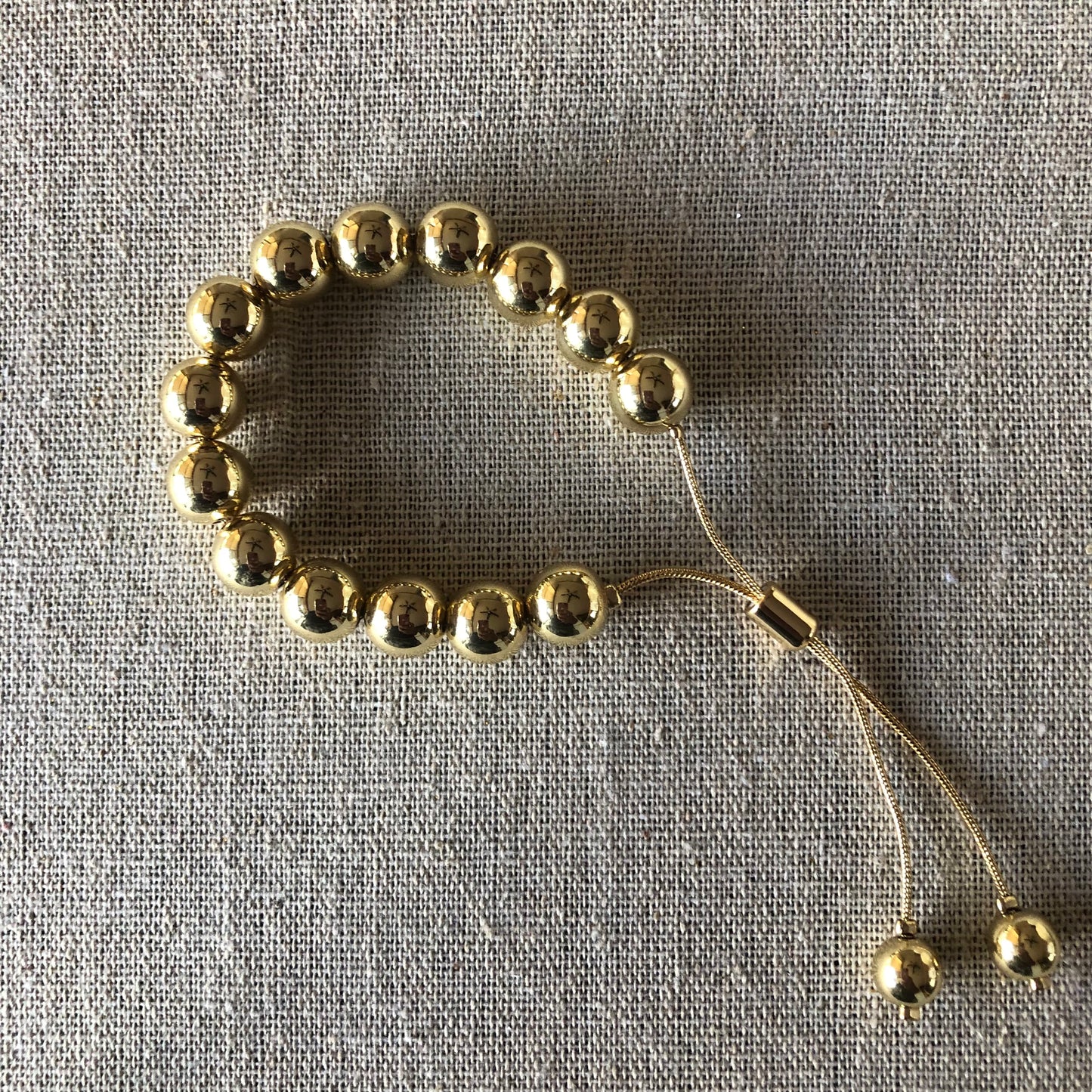 Gold beaded bracelet