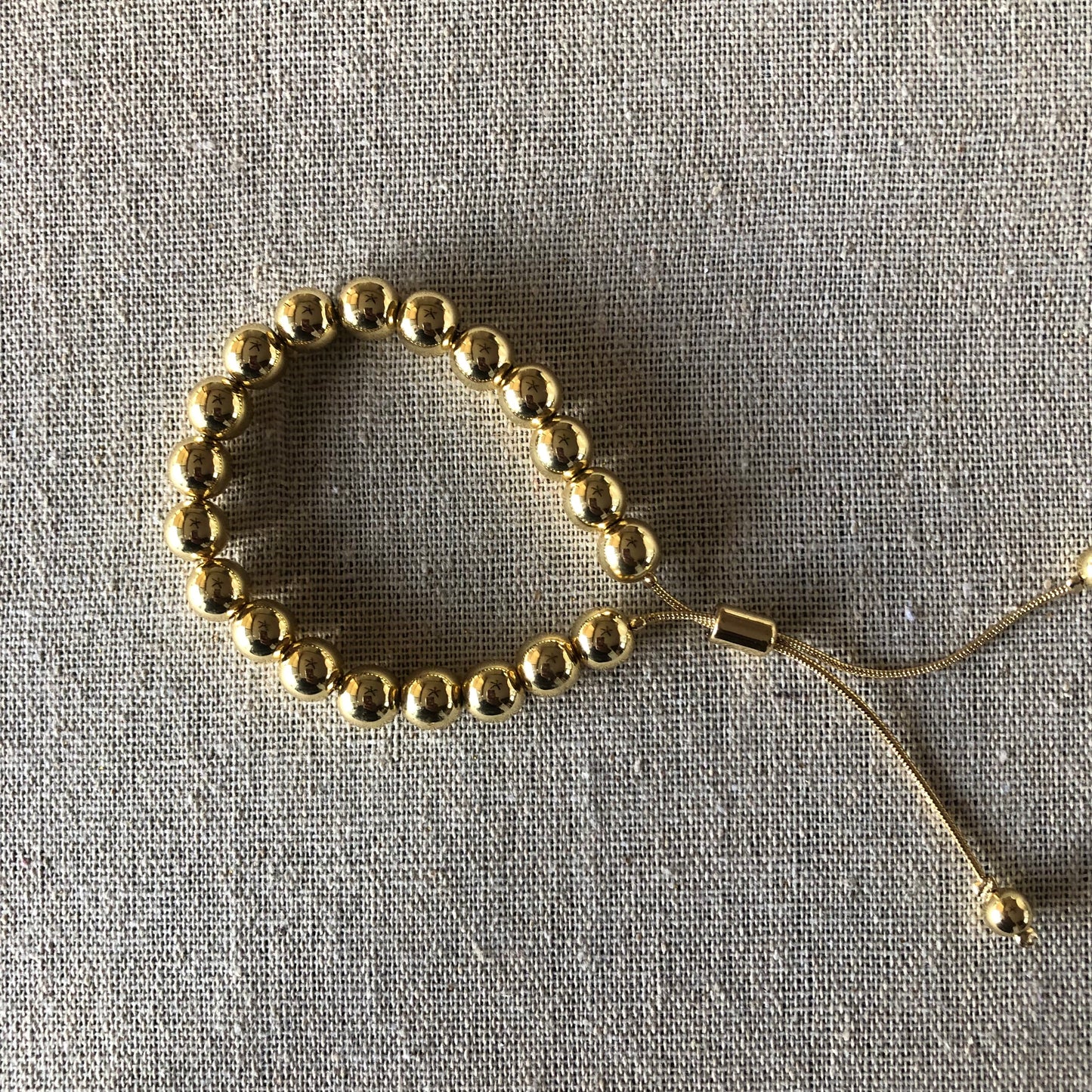 Gold beaded bracelet