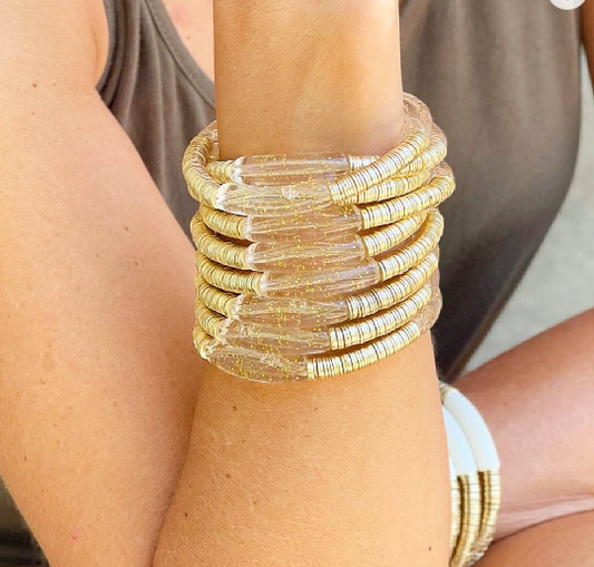 Bamboo Bead Stackable Bracelet